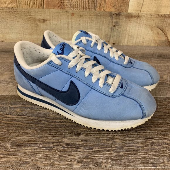 blue nike cortez womens